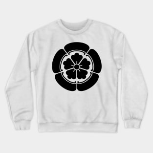 Oda Mon Japanese samurai clan black on yellow Crewneck Sweatshirt